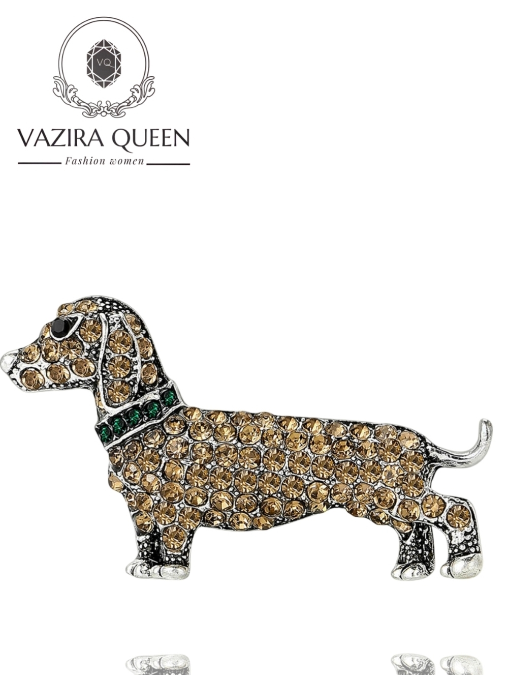VQ Dog Brooch